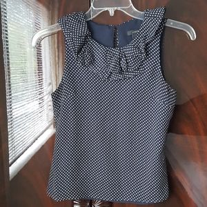 J. Crew Silk Polka Dot Sleeveless Top